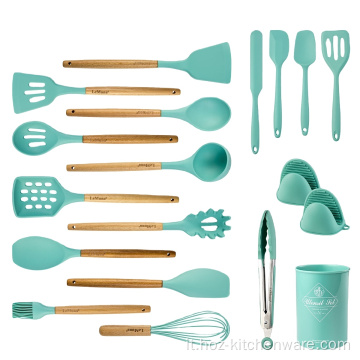 Set di utensili in silicone a 18 pezzi